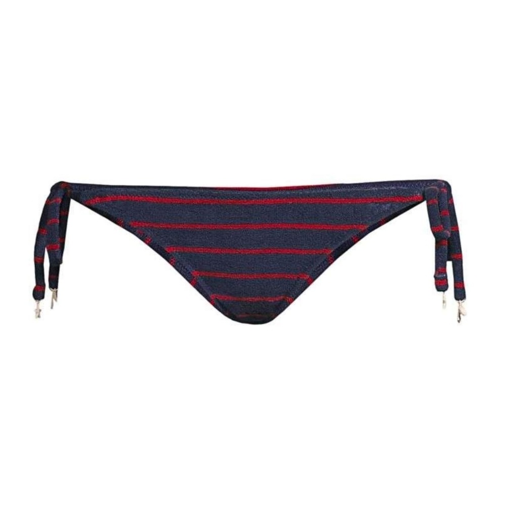 Solid & Striped x Re/Done Nantucket Terry Tie Side  Bikini Bottom In Terry Bret